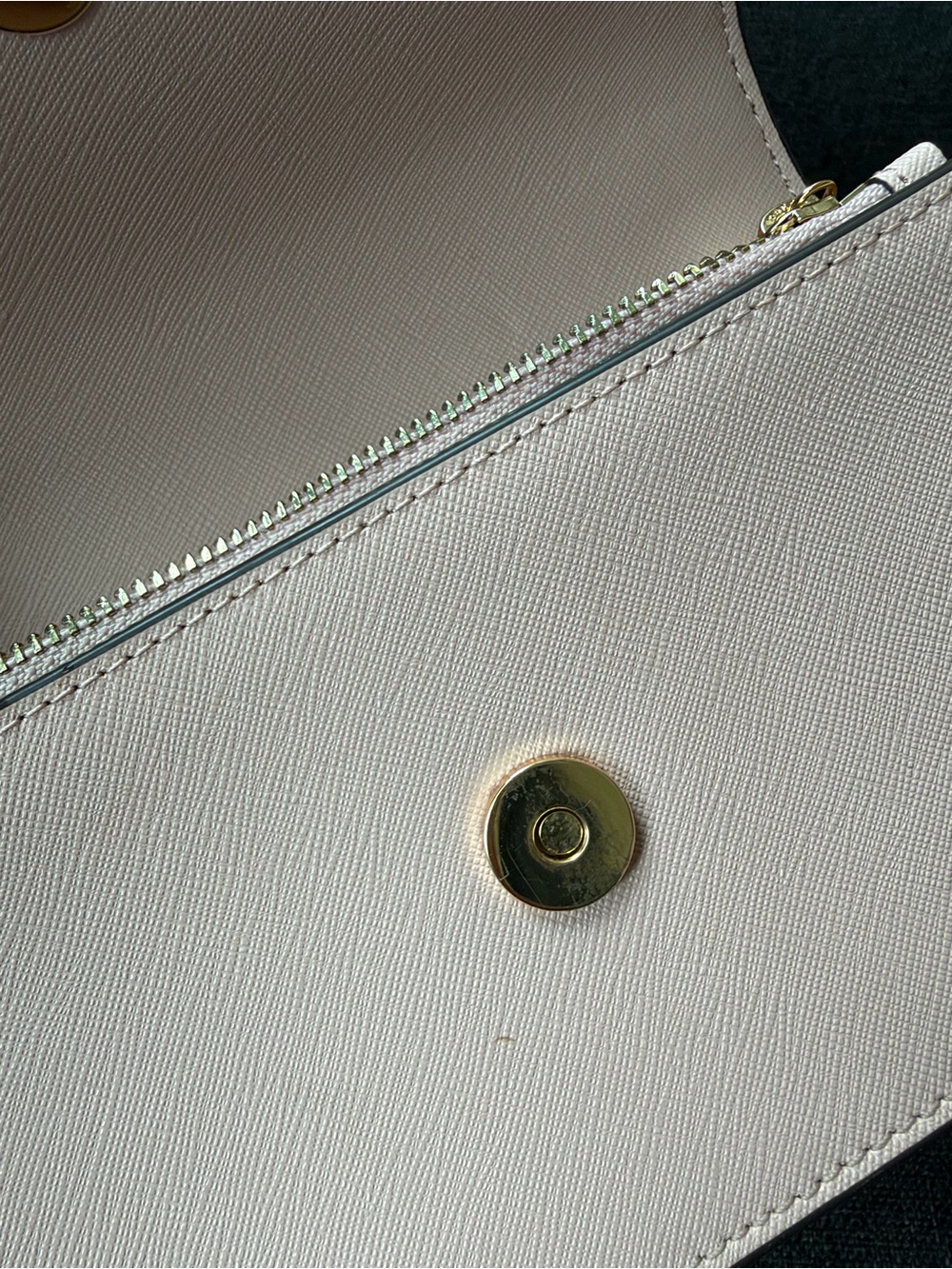 Tory Burch Powder Pink Leather Top-Handle Crossbody with Gold Hardware - Picture 14 of 14